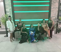 Pics in the lobby of hotel before going to an event.