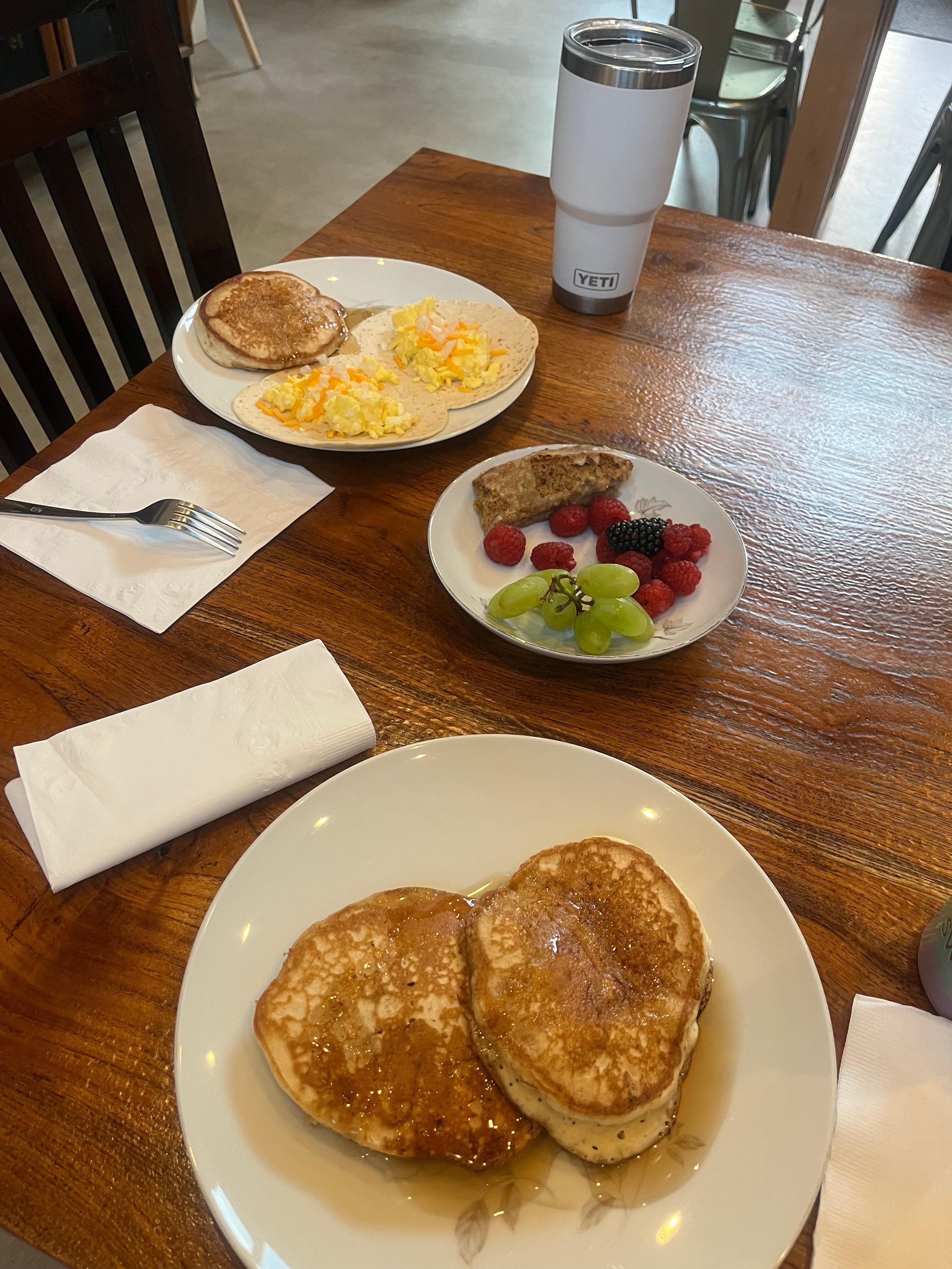 Breakfast in the Hospitality Center 
