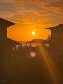 Sunset from the outdoor seating area