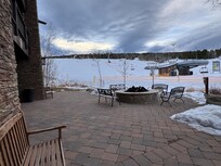 Shared condo patio right outside the condo door.