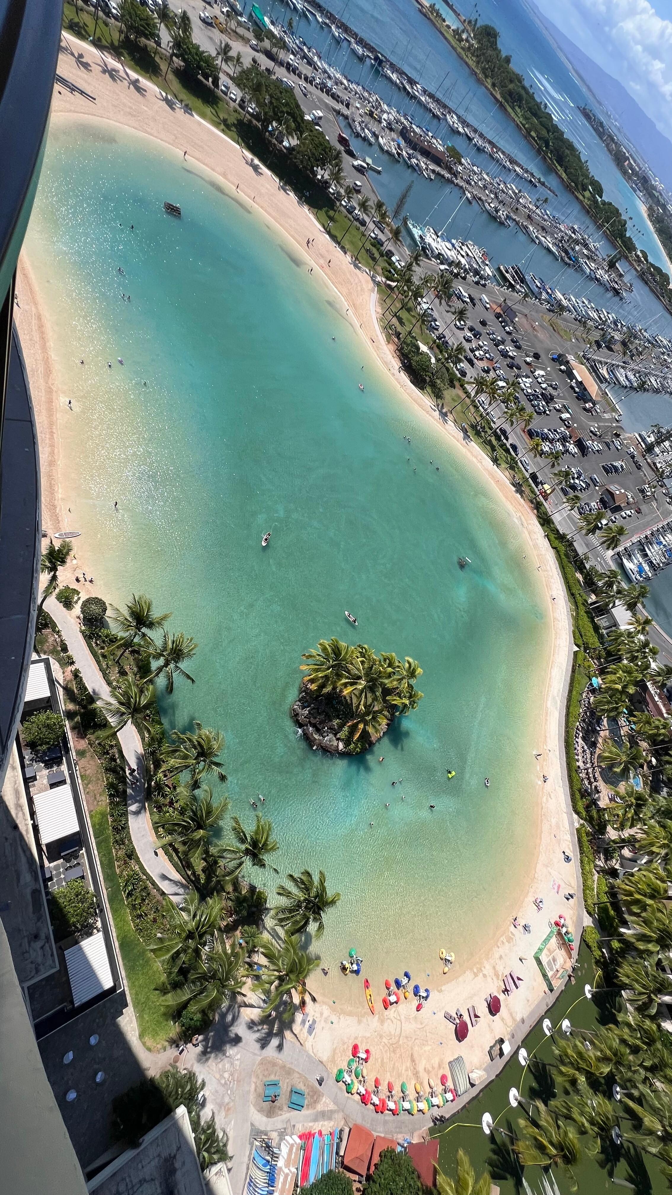 View from the balcony. 
