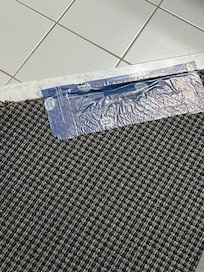 Taped down carpet