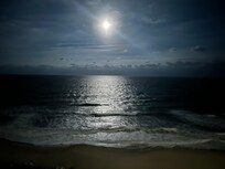 Moon rise from the balcony.