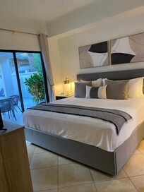 Master bedroom has walk in closet and bathroom