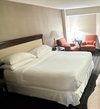 The king size bed was comfortable and the room was spacious.