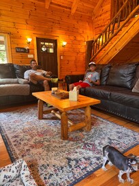 Enjoying the cabin