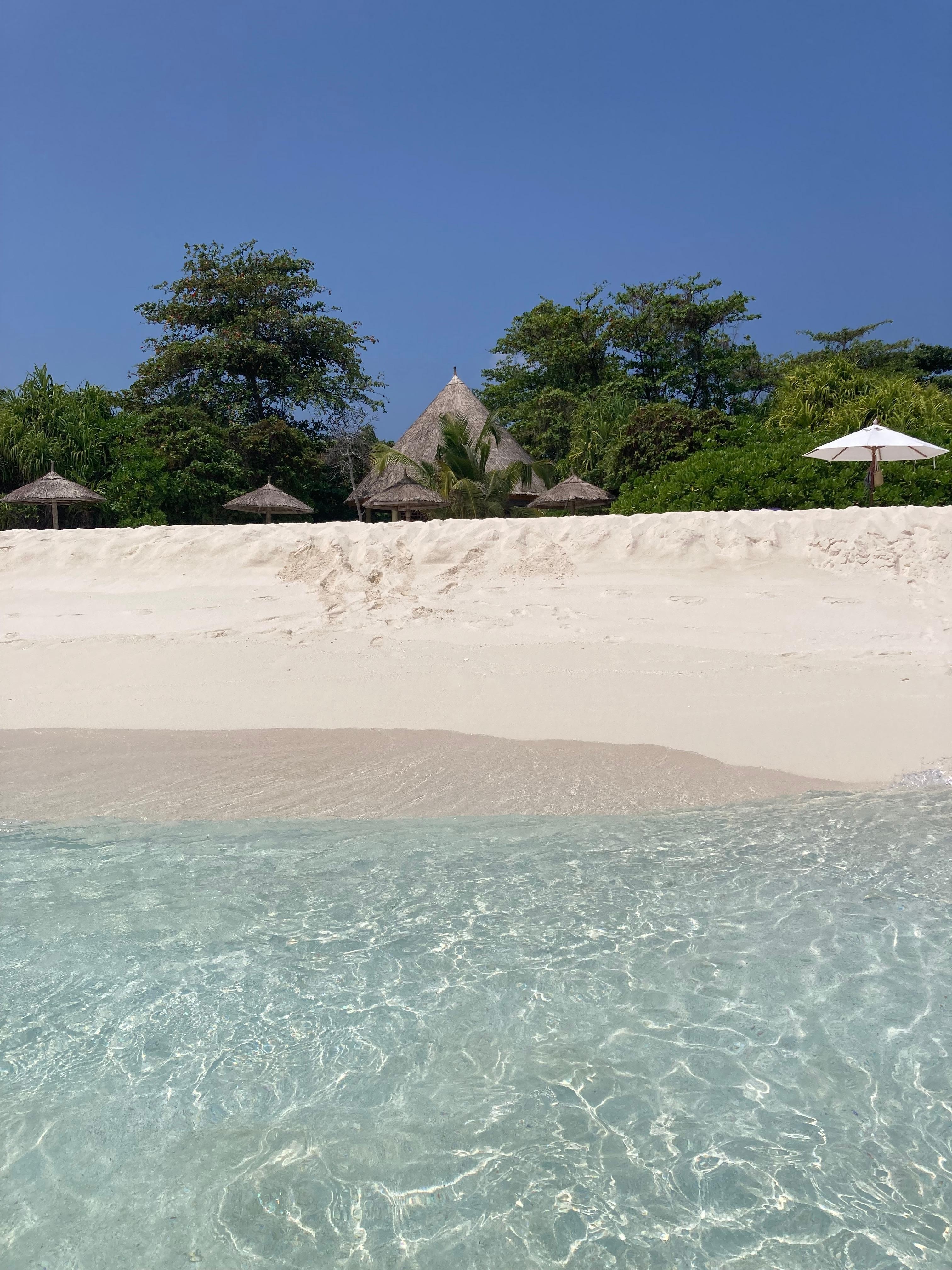 Nala Bar and beach on the eastern tip of the island