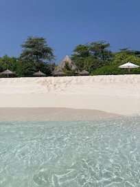Nala Bar and beach on the eastern tip of the island