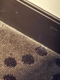 Dirt and lint build up in corner