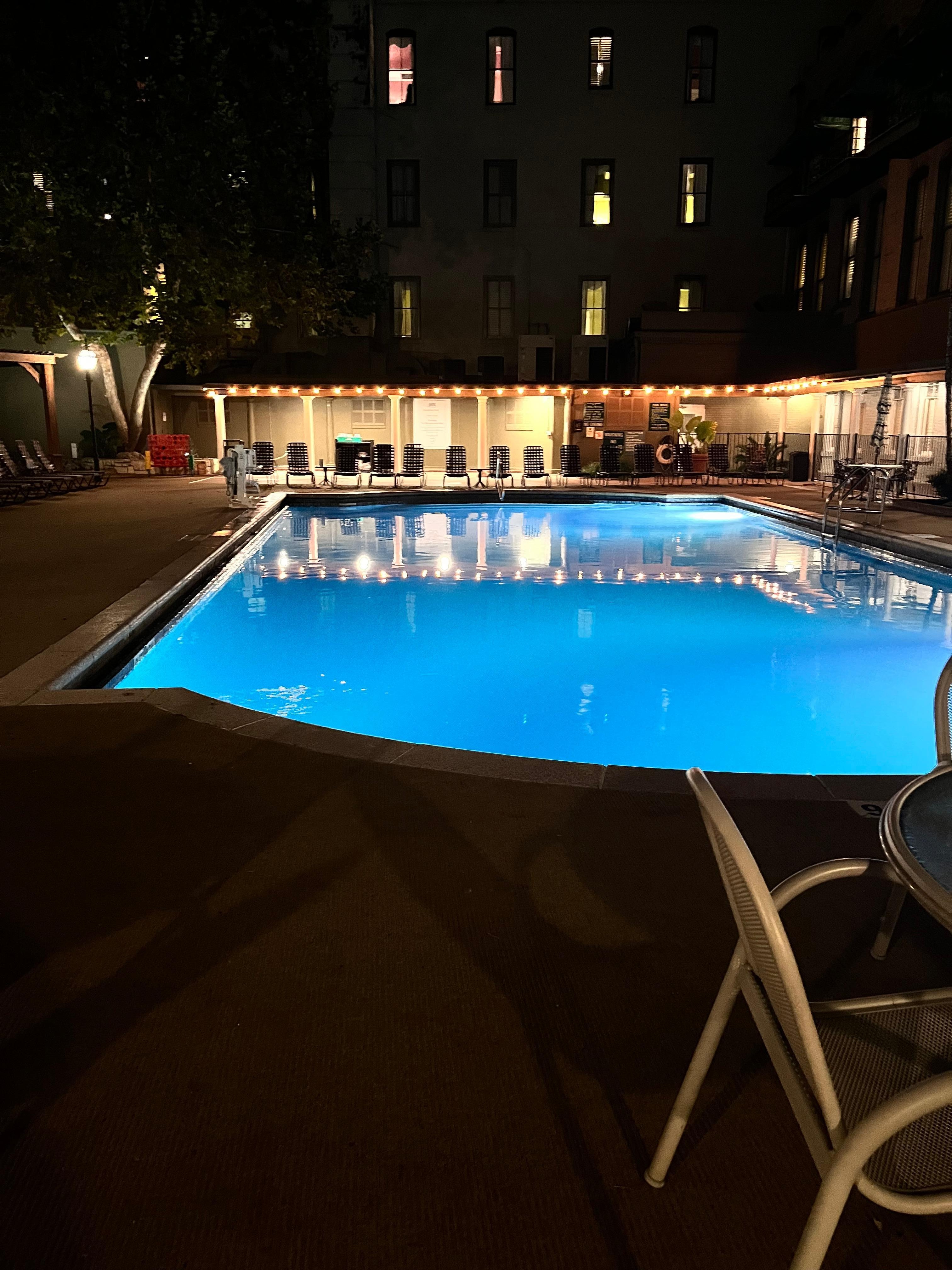 Pool area, sat and enjoyed some solace