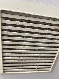 Dirty bathroom fan vent
