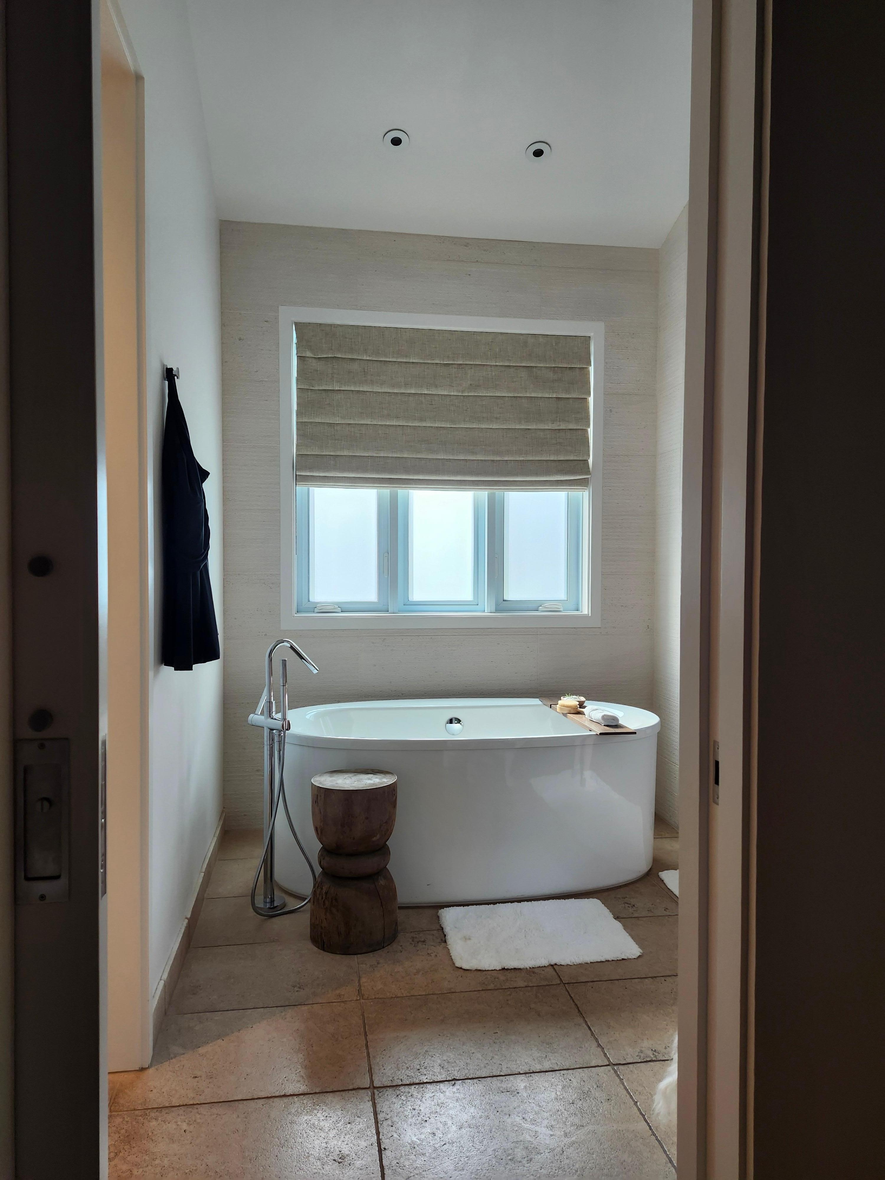 Large soaking tub