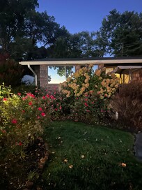 View of a corner of the house, from the bay side.