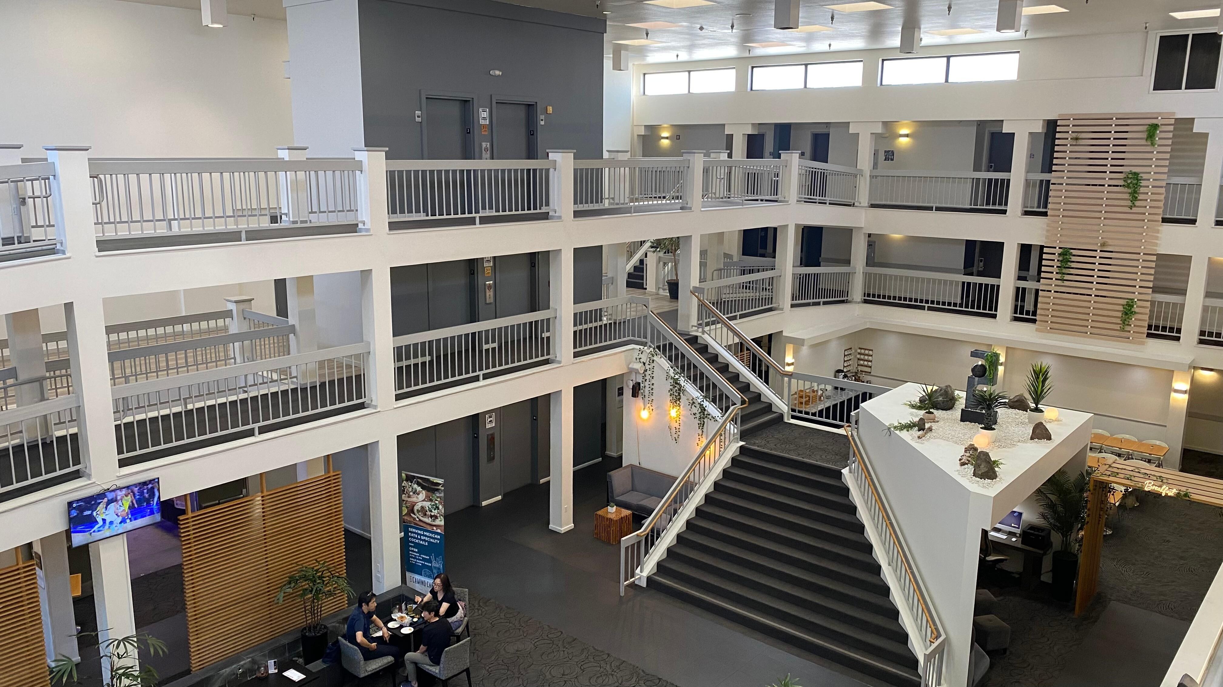 The view from the third floor.