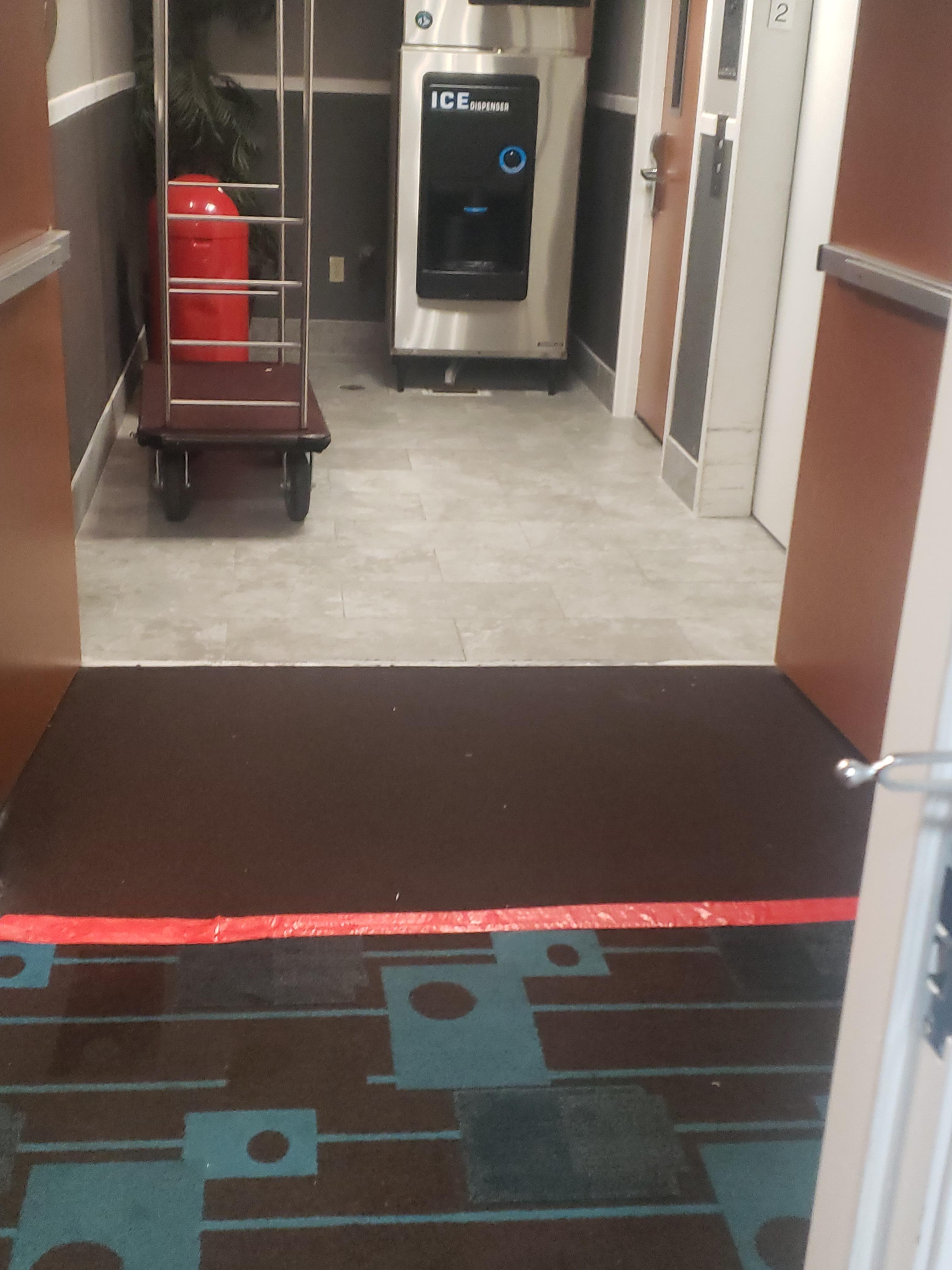 The tape didn't help the cleanliness.