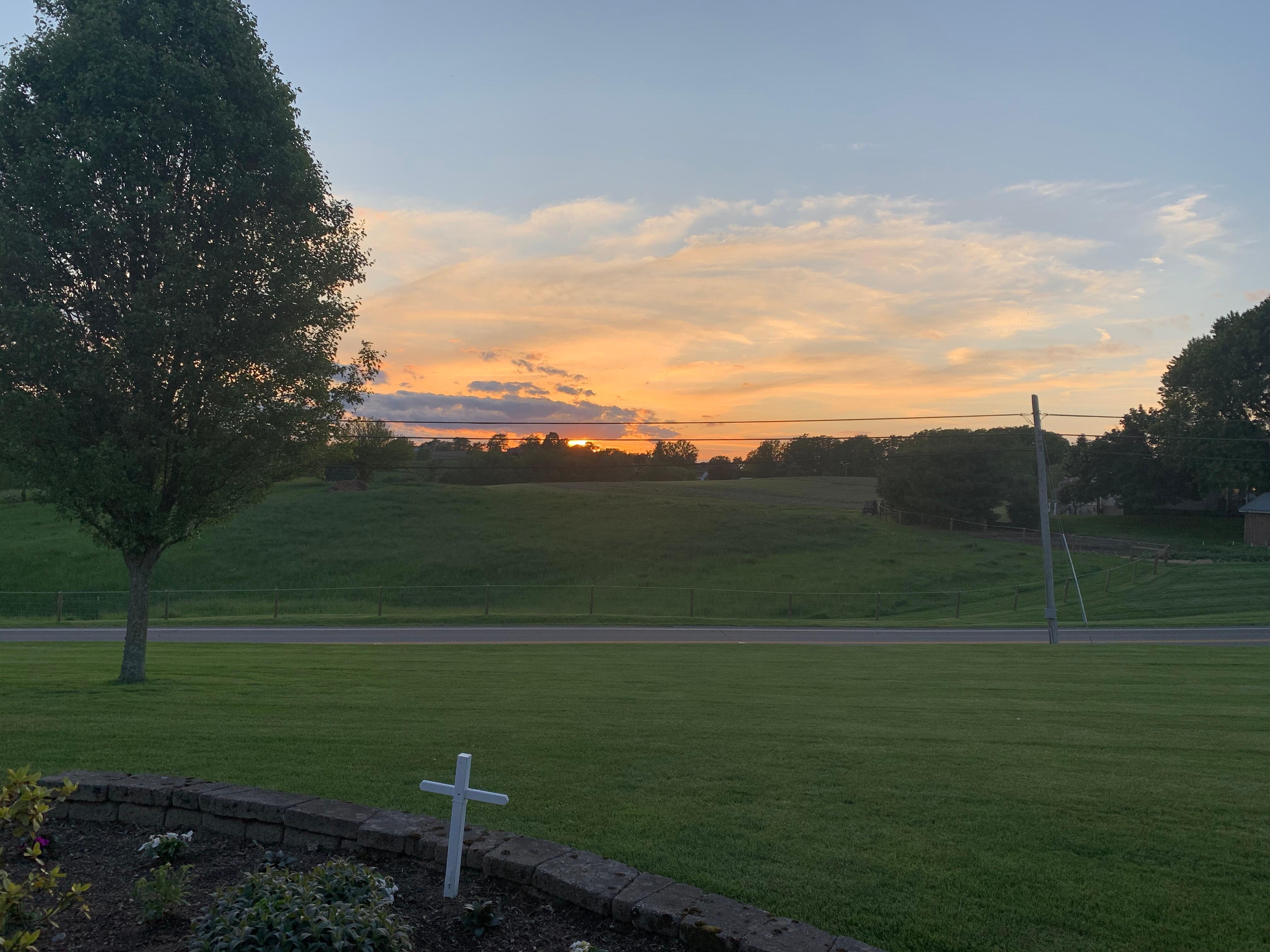 The sunsets view from the house 