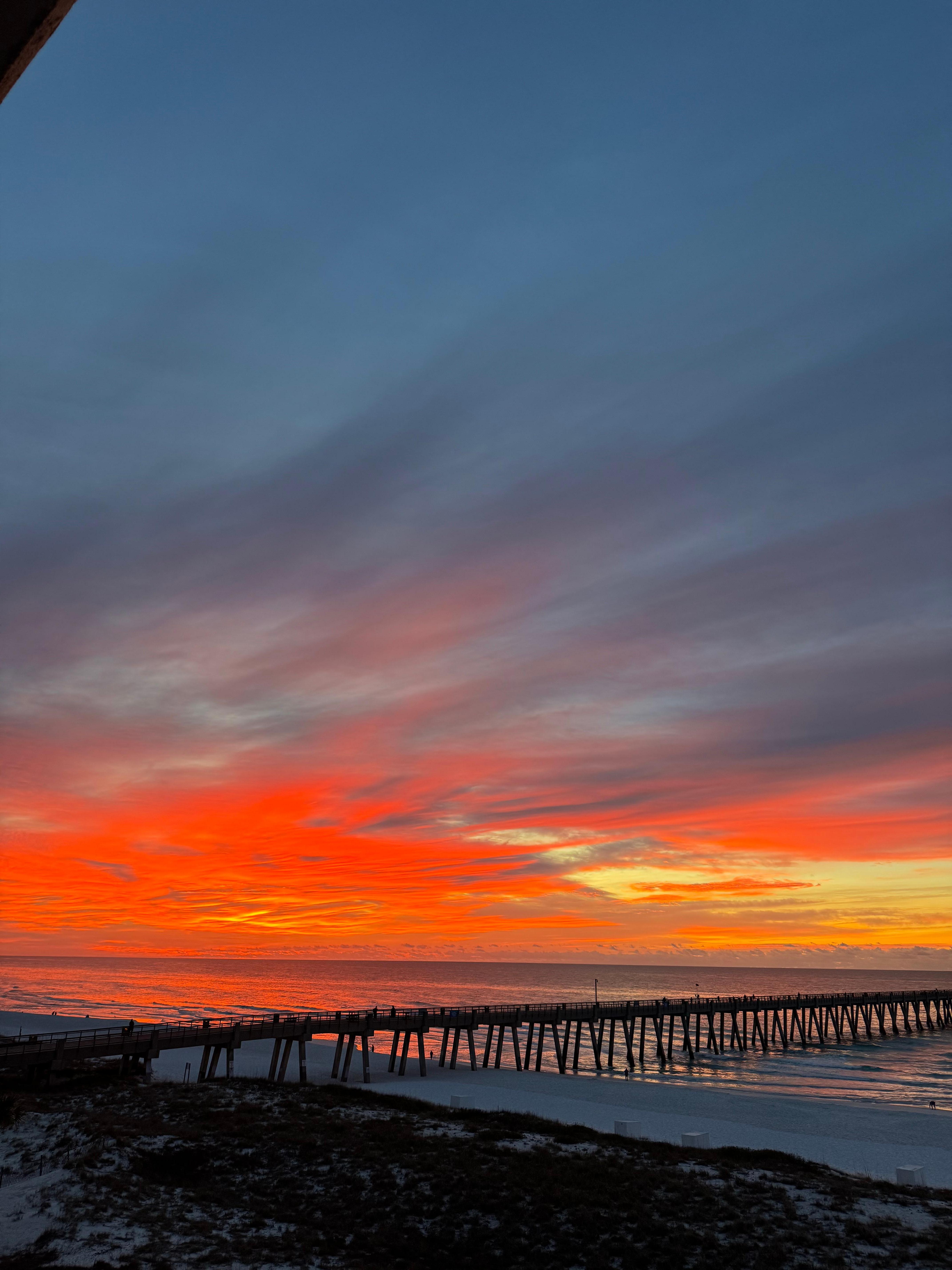 Sunrise from the balcony. 