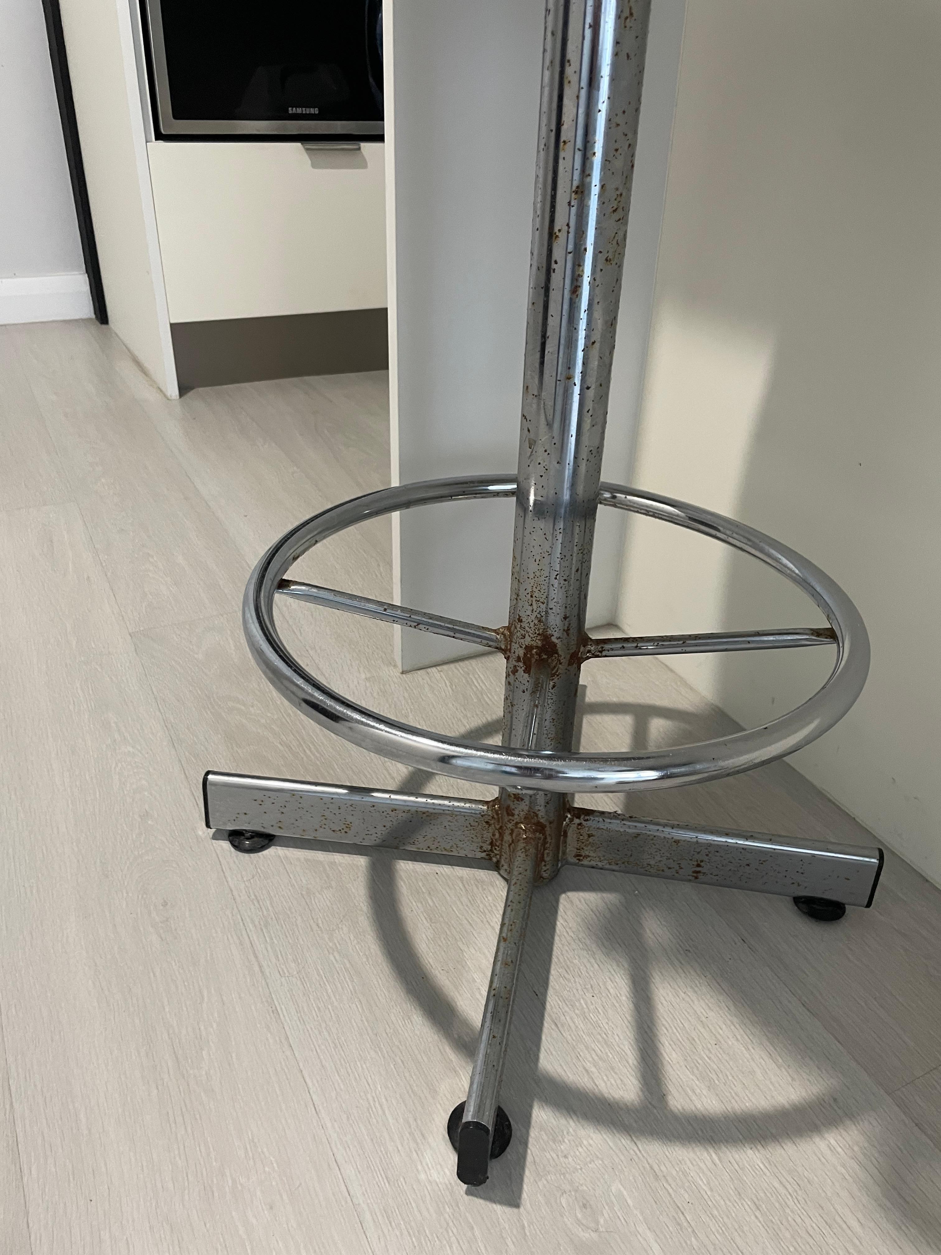 Stools had rusting legs