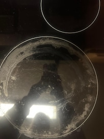 Burnt residue on the stove