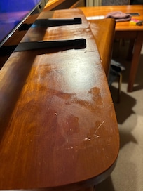 Sticky/greasy surfaces in second room.