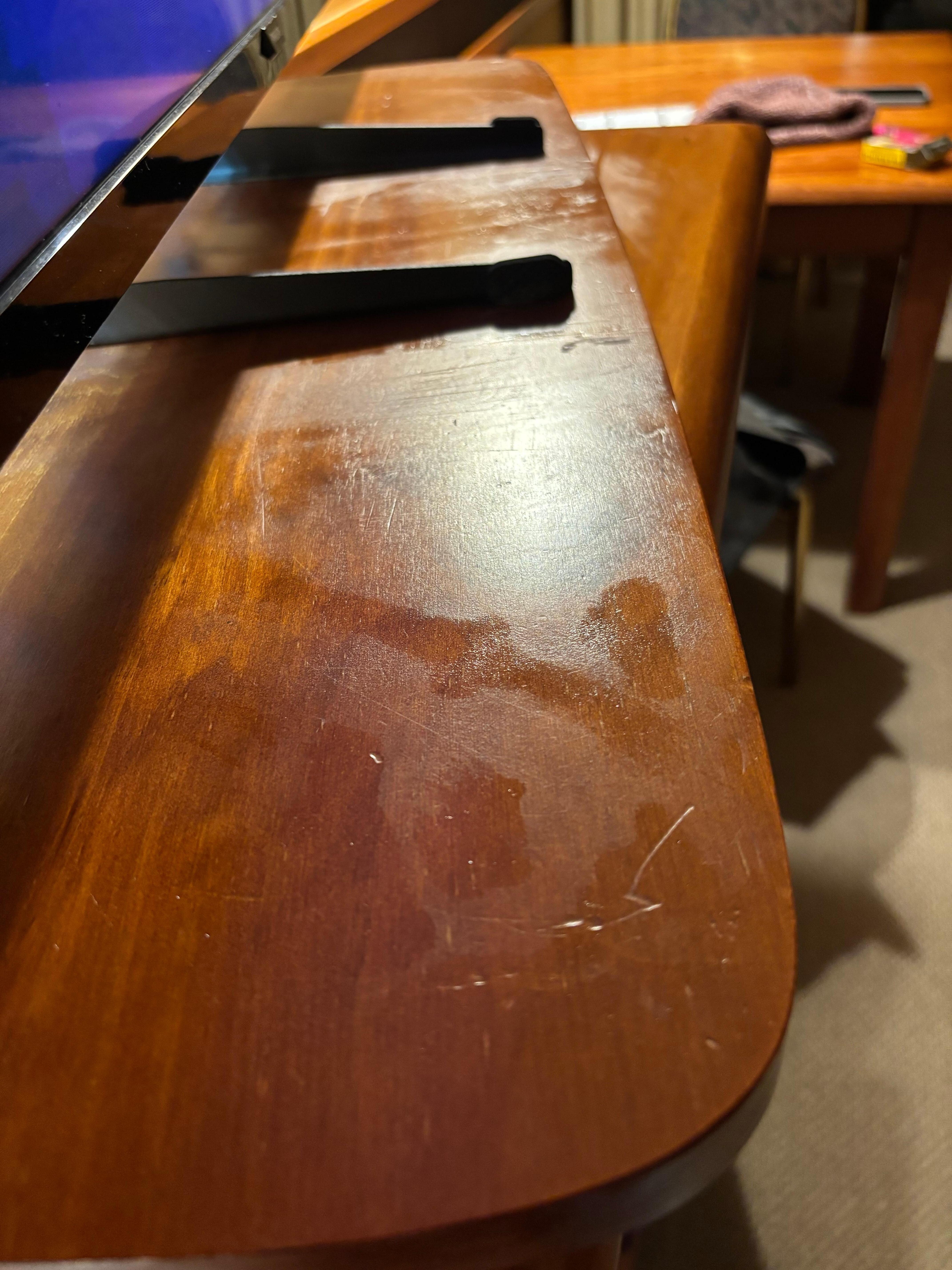 Sticky/greasy surfaces in second room. 