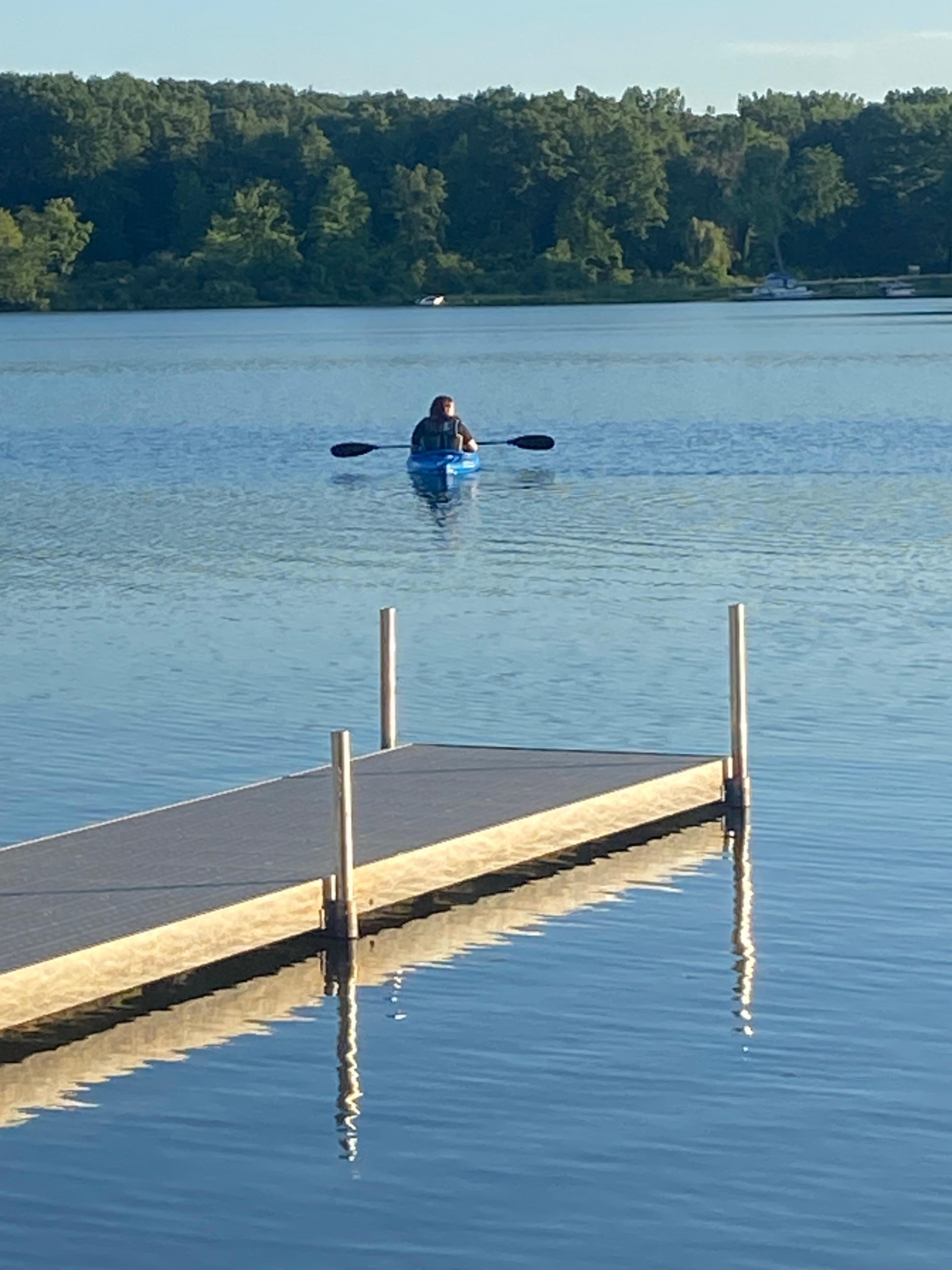 Enjoying the kayaks