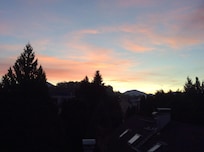 Sunrise view from our balcony.