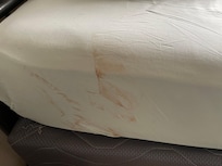 What...are these stains on the sheets. 😩