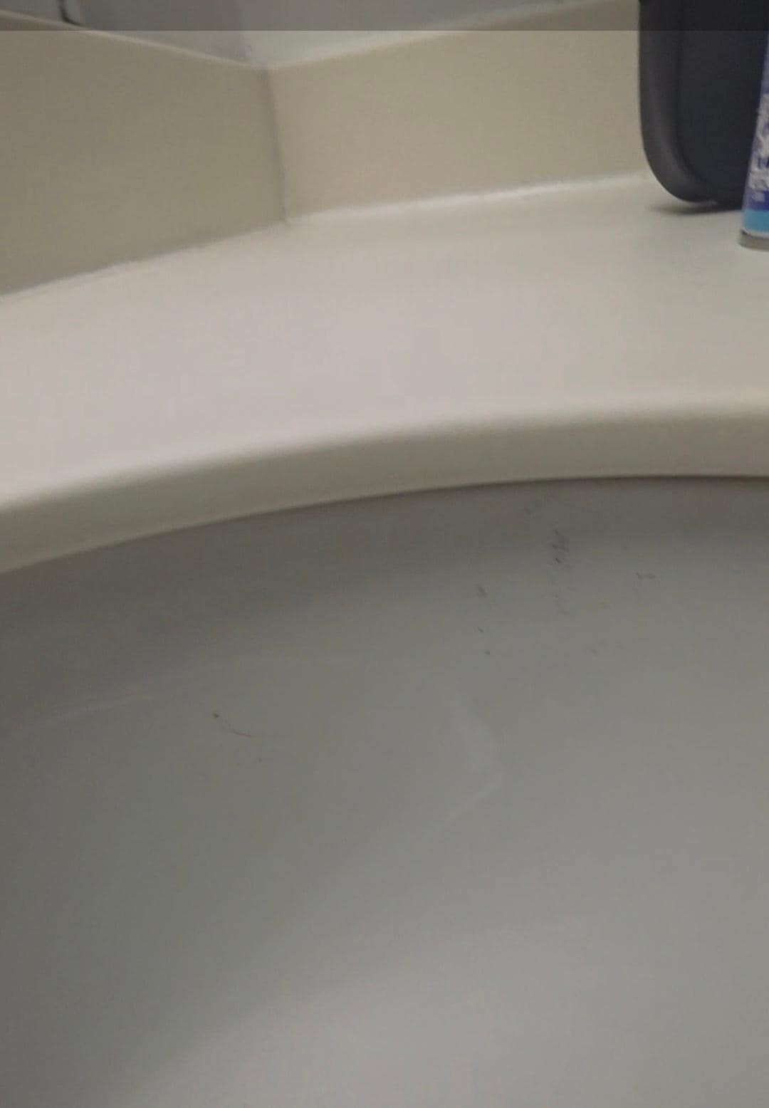 Mold under brim of sink