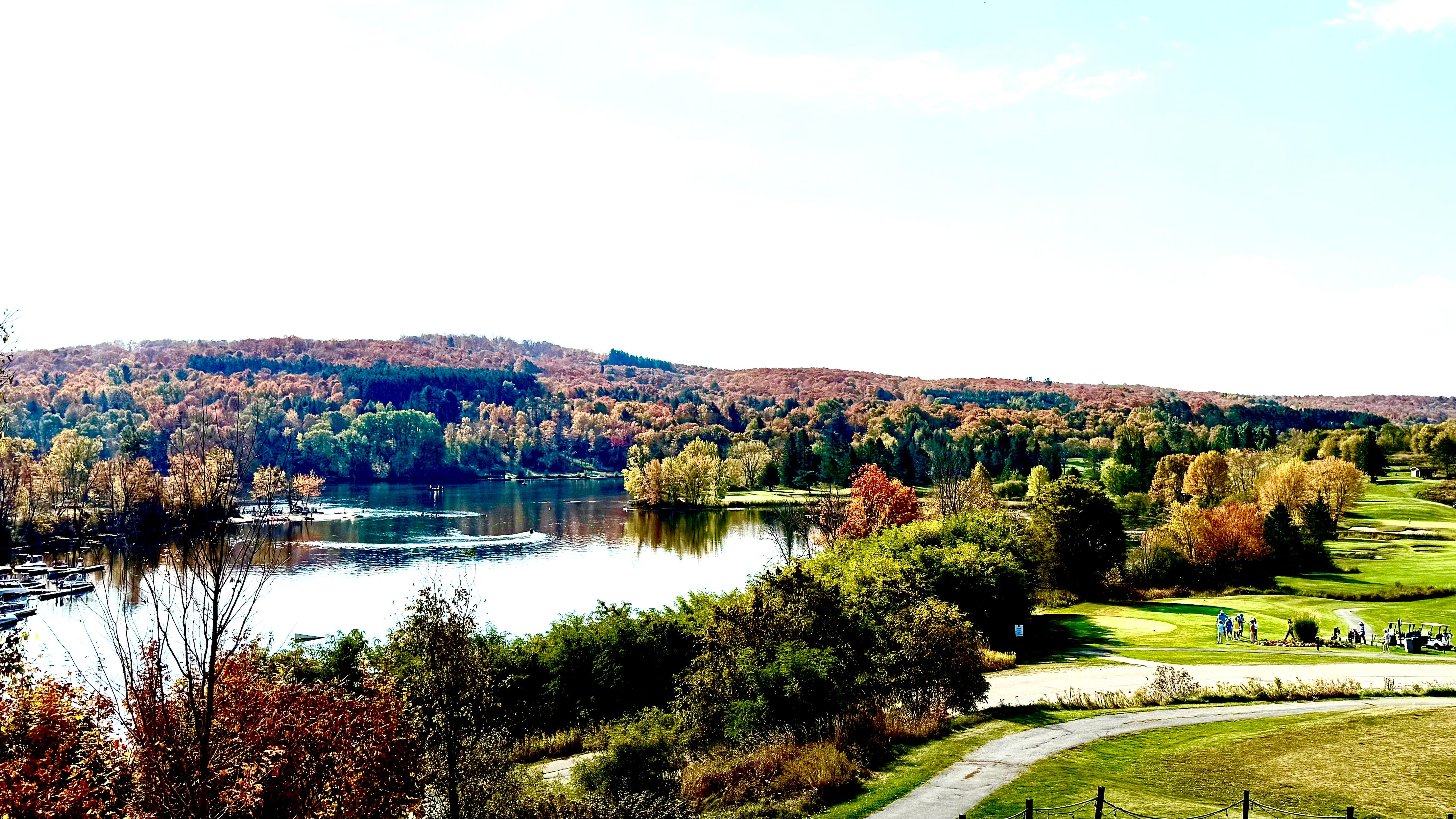 View from the common dining area during lunch.