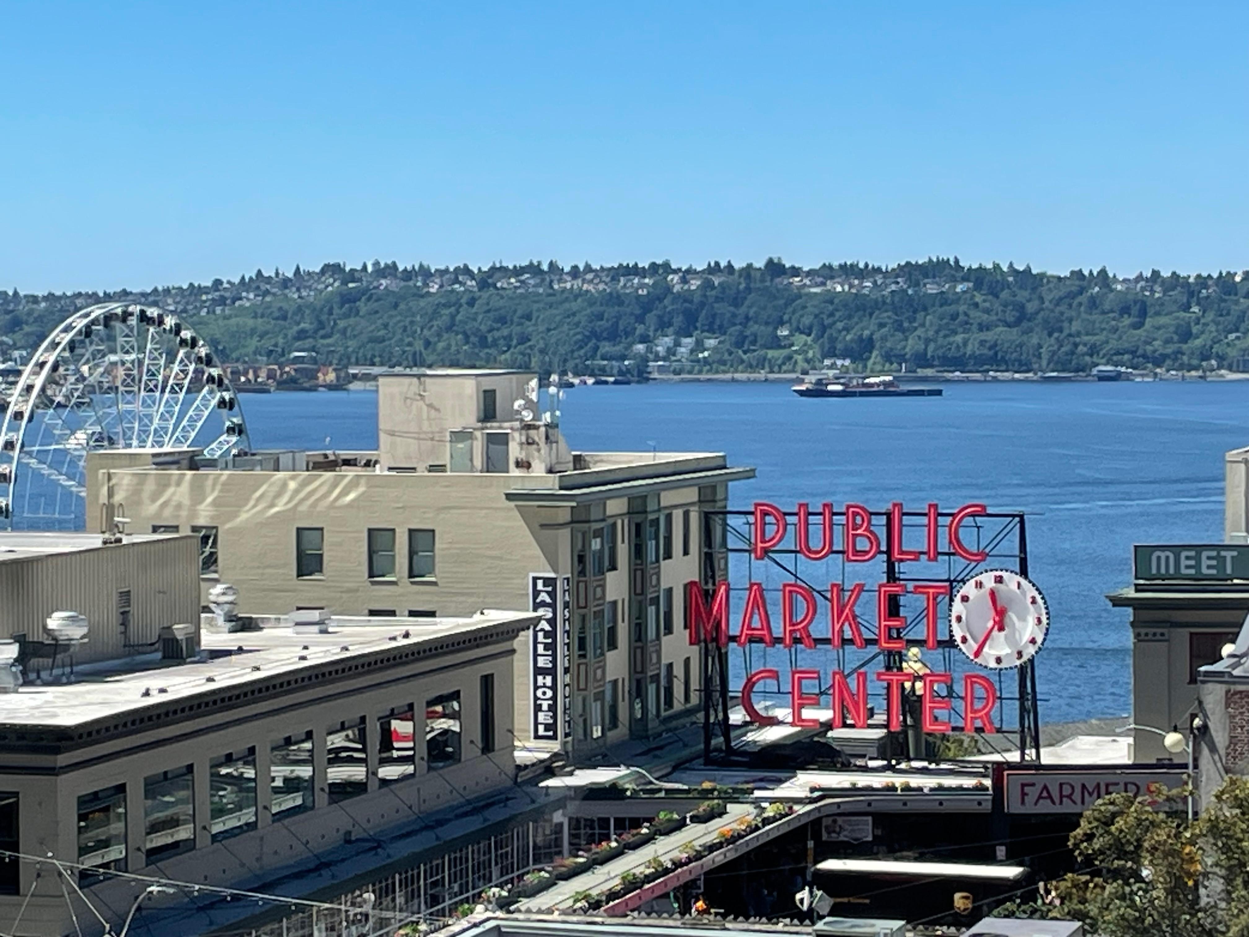 View from the hotel while waiting for the elevator!