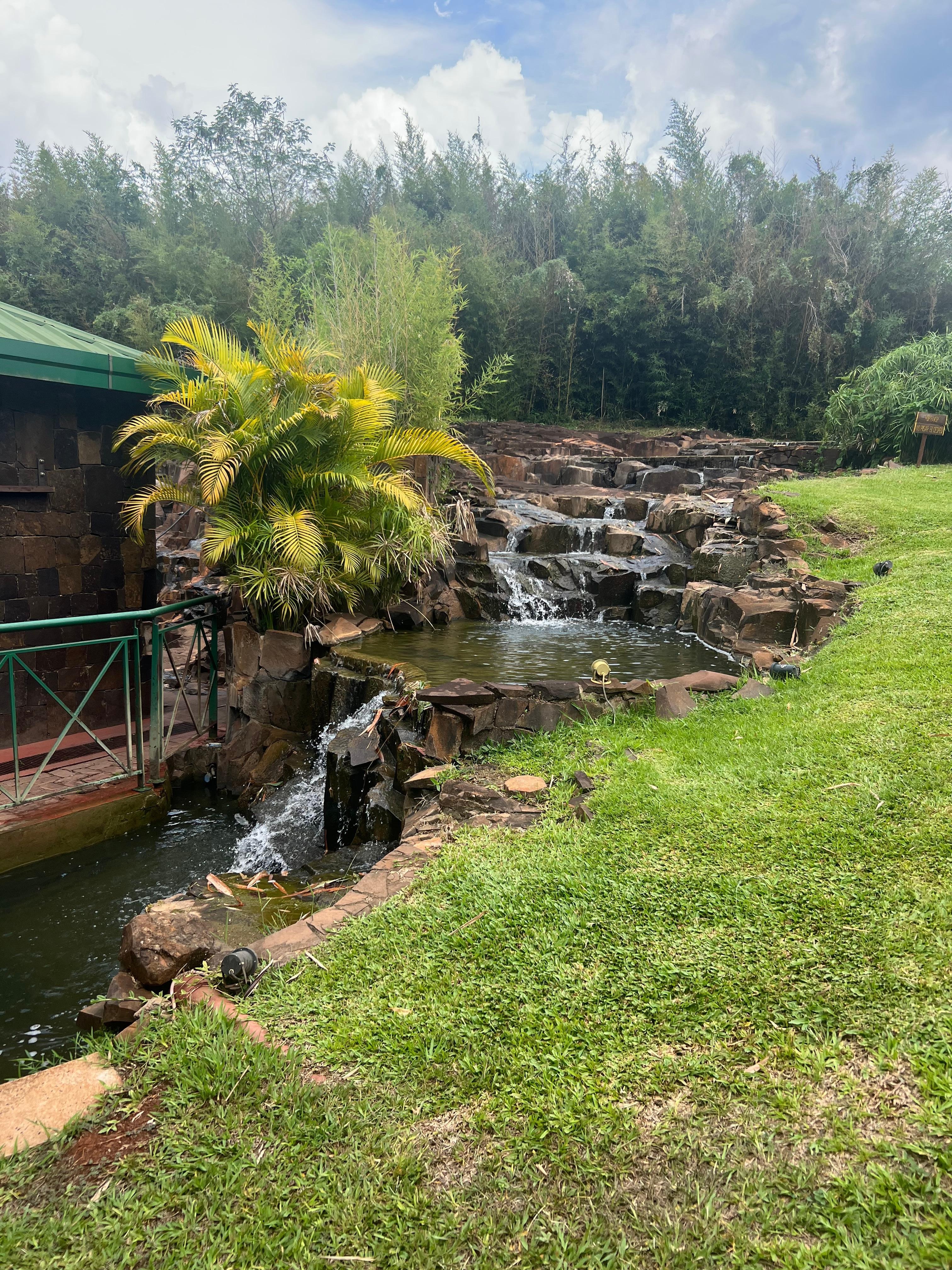 Water feature outside reception 