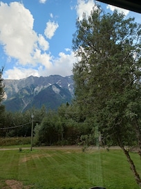 View of Mt. Currie from the living room window.