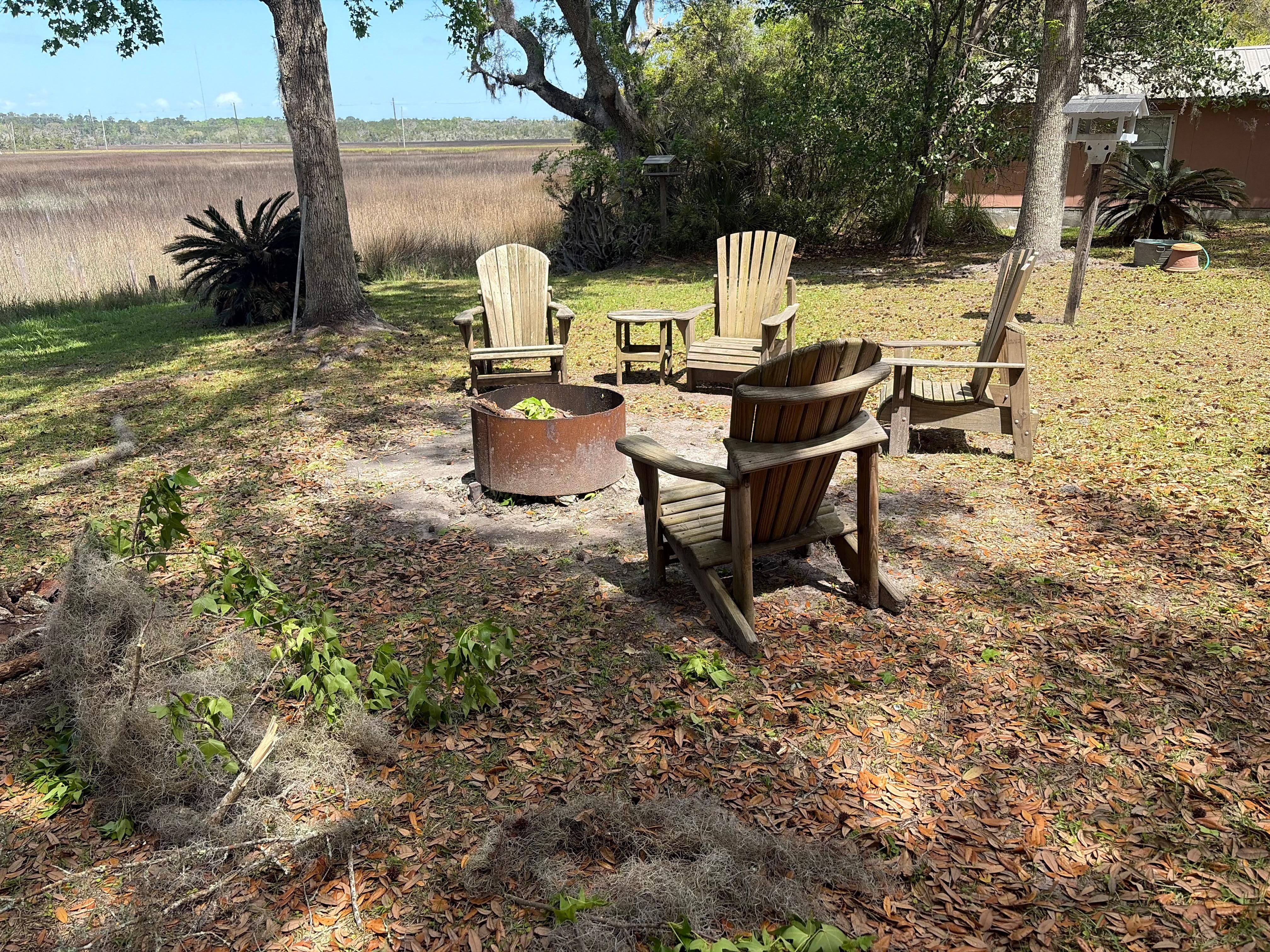 Early evening time around the fire.