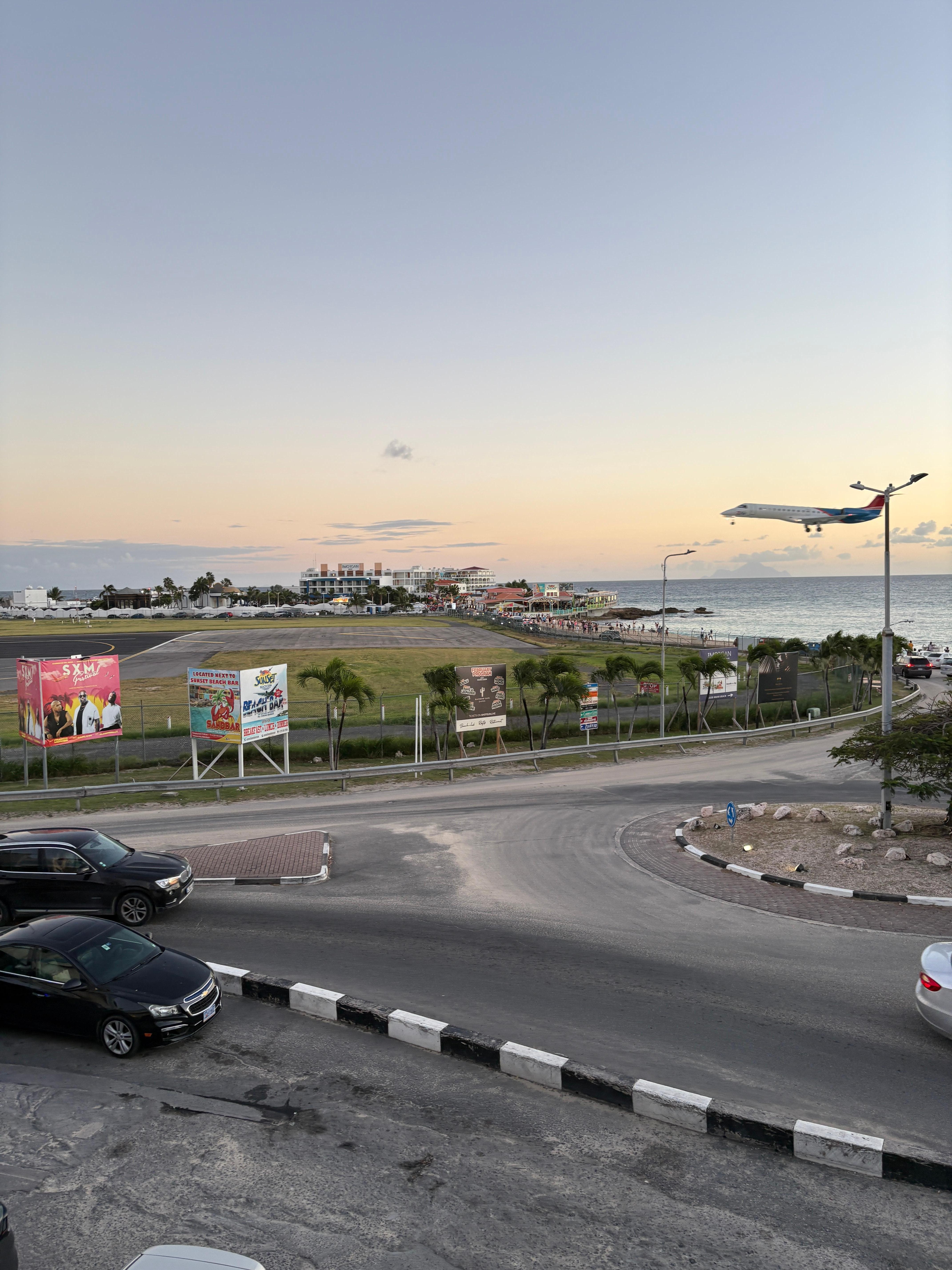 View of the airport from the pool