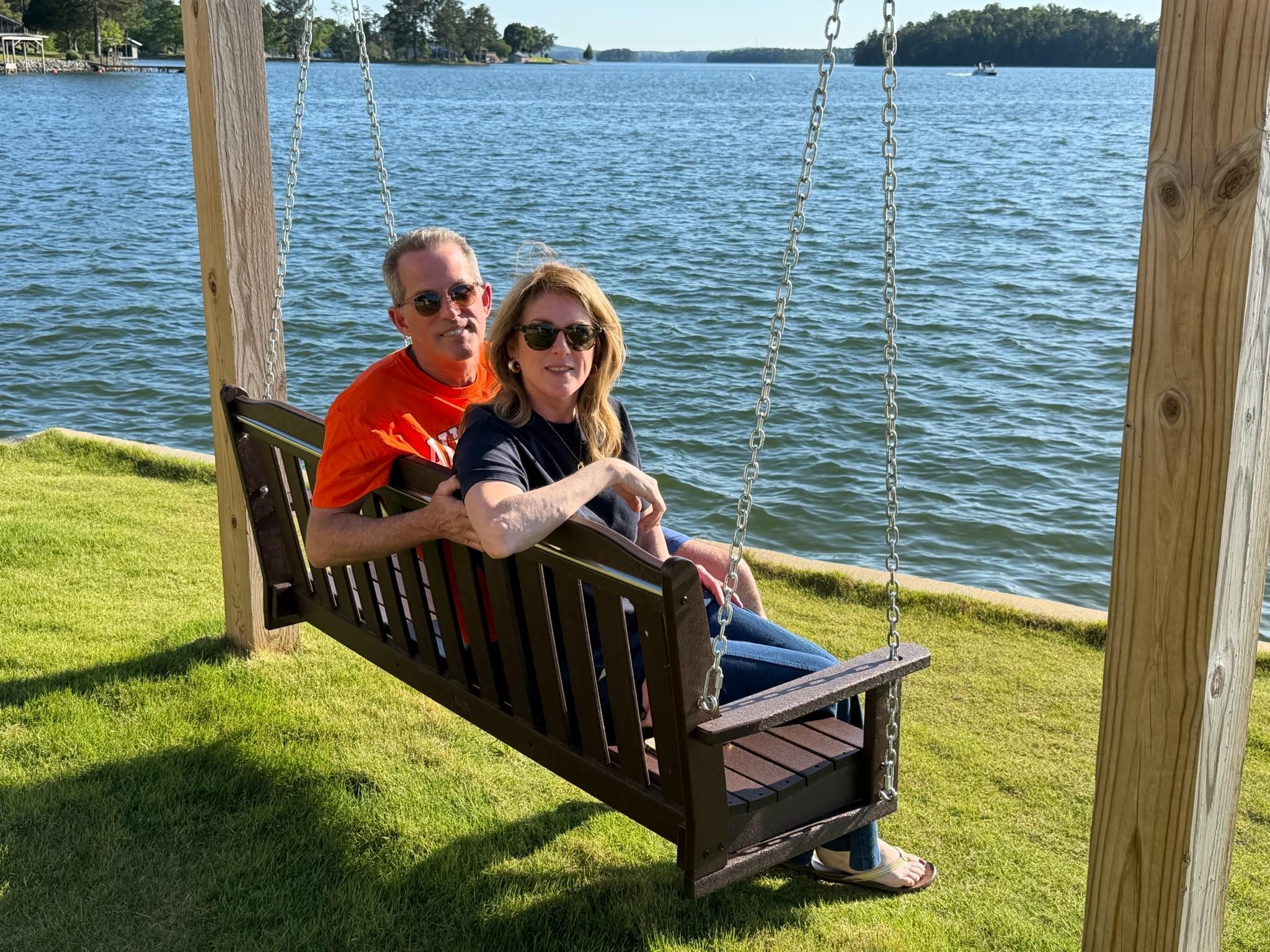 Cool swing with an amazing view
