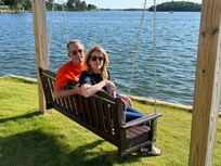 Cool swing with an amazing view