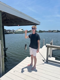 Fishing off the dock