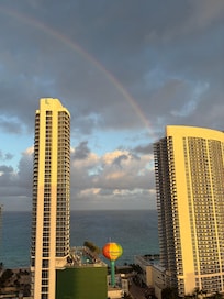 View of the ocean from the balcony.