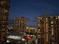 Night view from balcony