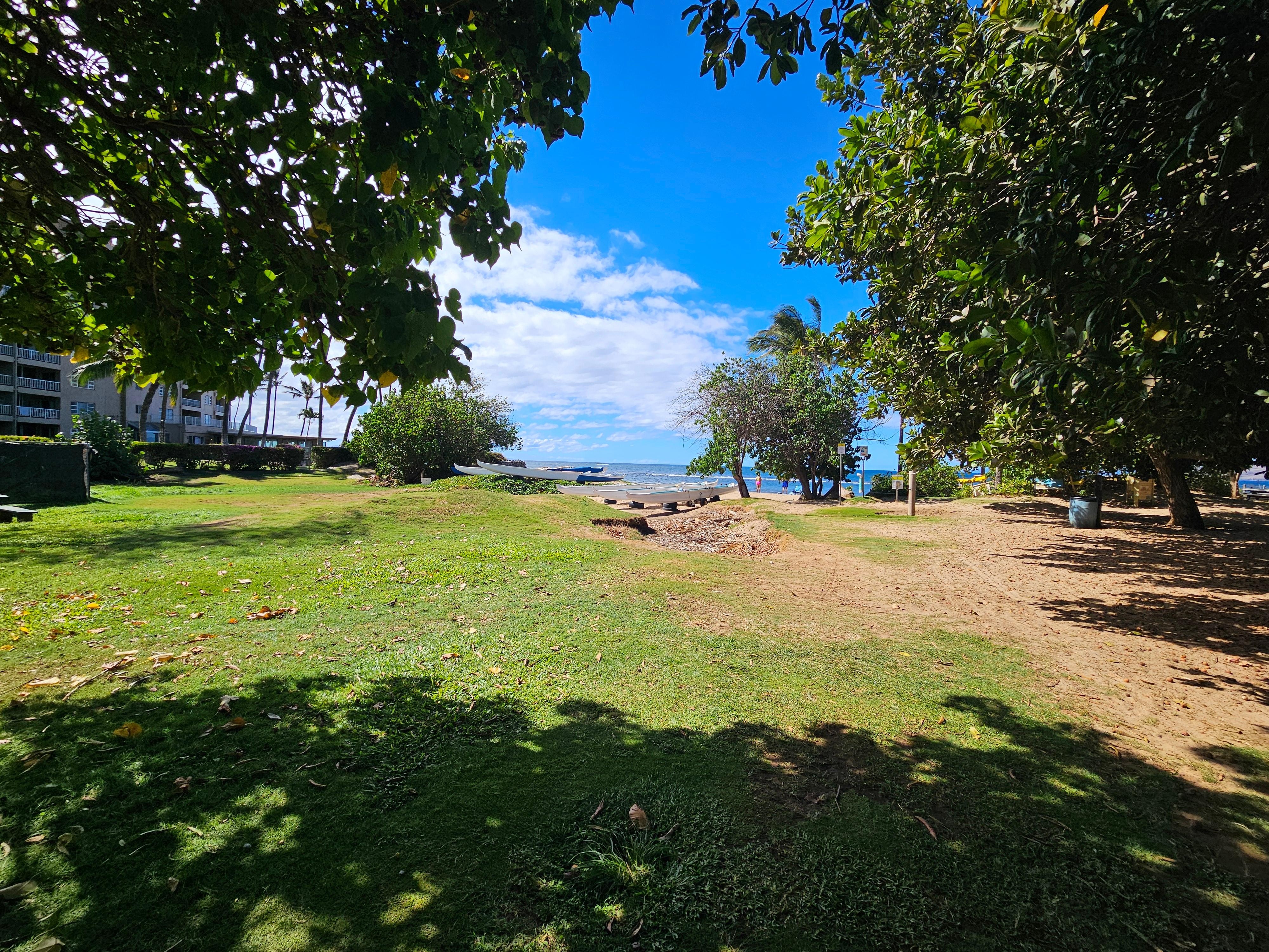 On the way to the beach across the street