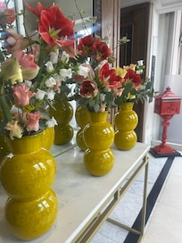 Lobby entrance with fresh florals