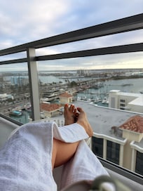 If your room faces the Bay, check out the dolphins!