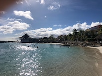Picture across water looking at Blues