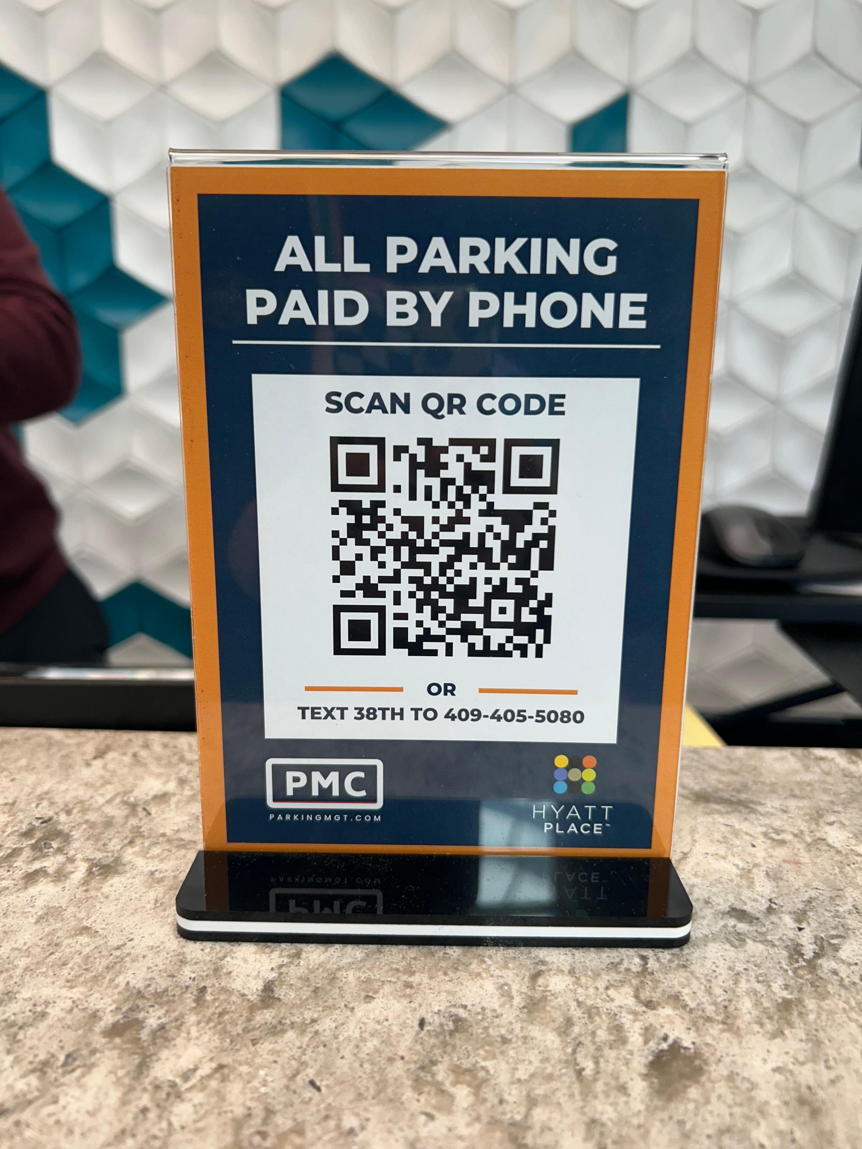 The QR CODE THEY TELL YOU TO SCAN WITHOUT VERIFYING IF PARKING IS COVERED. Make sure to verify through Expedia if parking was included.