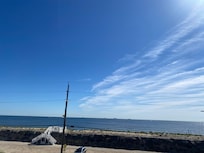 Beach right across the street