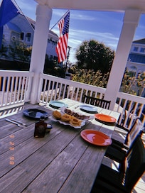 Breakfast on the front porch