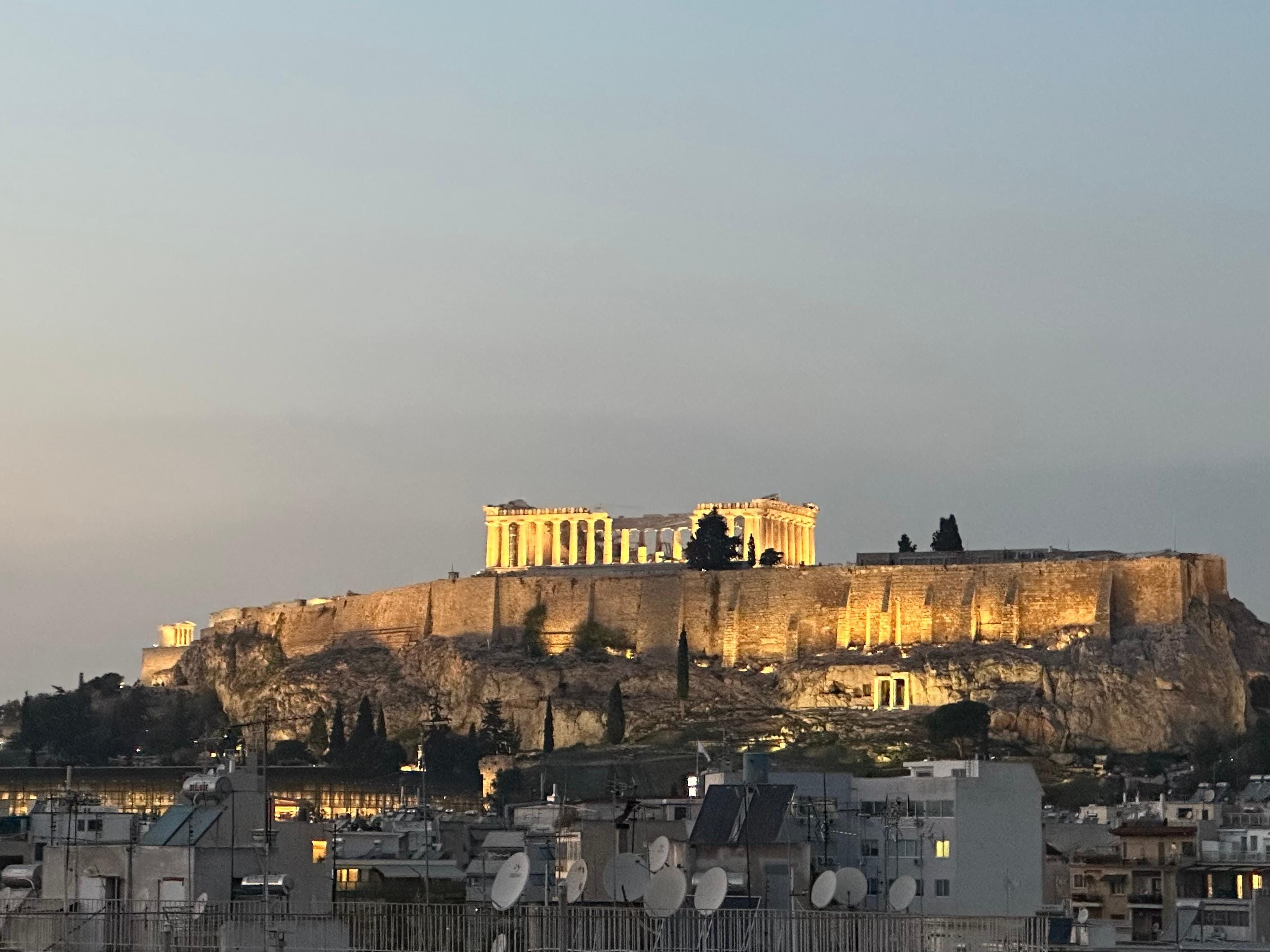 Udsigt fra fælles pool område på taget