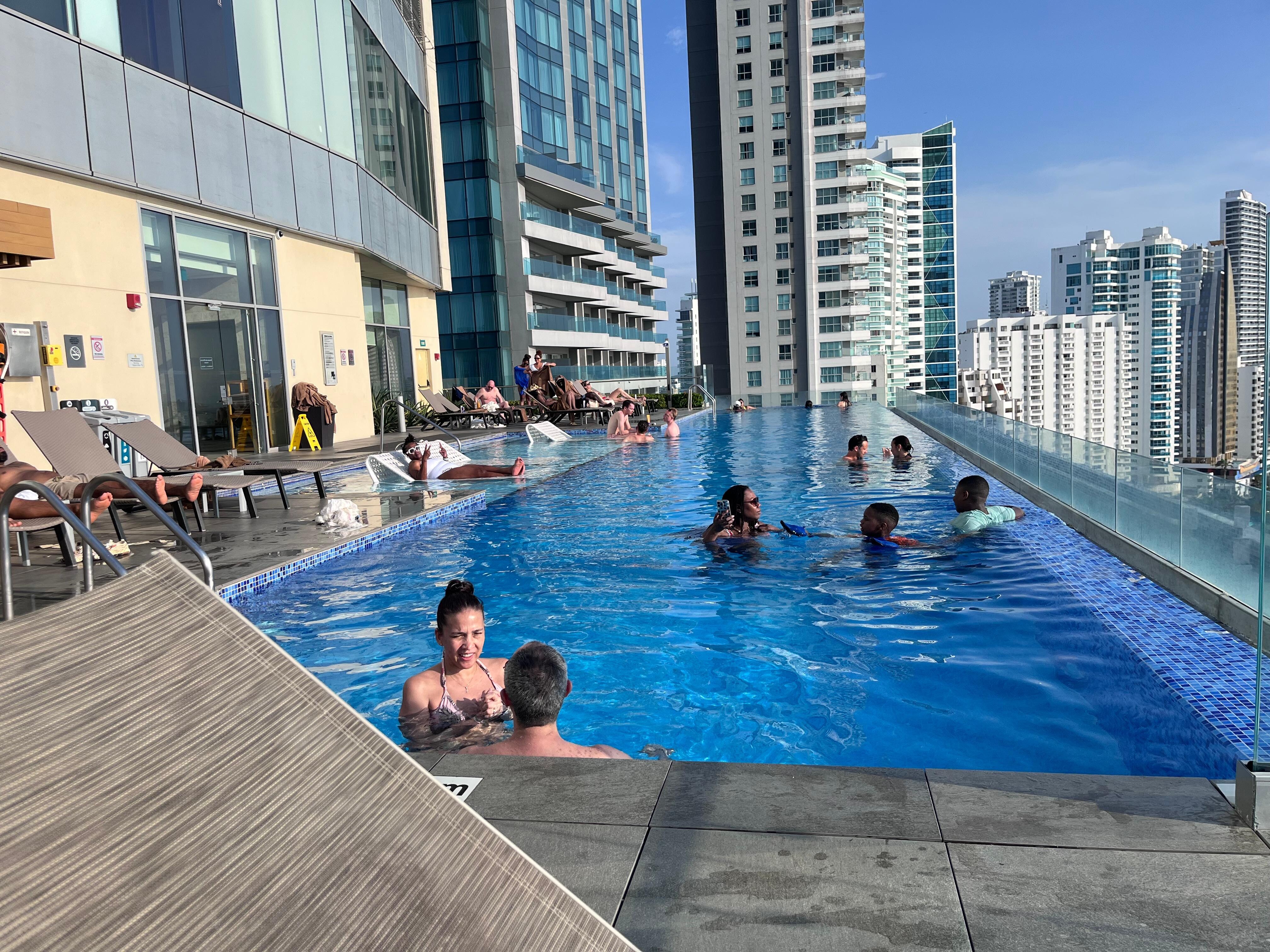 One of the rooftop pools at Hyatt Regency. 