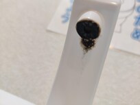 Moldy over toilet sink faucet